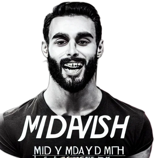 gigachad, style, midjourney transparent PNG cut-out