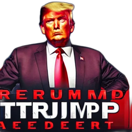 3d render, game, image, trump transparent PNG cut-out