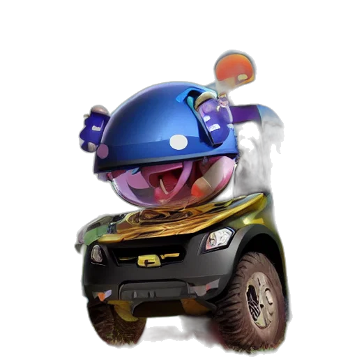 robot, car, concept art, 3d render transparent PNG cut-out