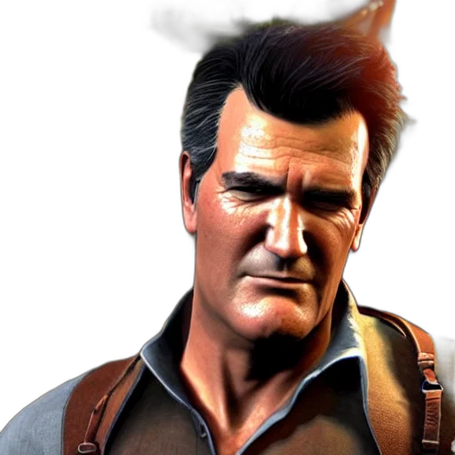 face, jacket, staff, 3d render transparent PNG cut-out