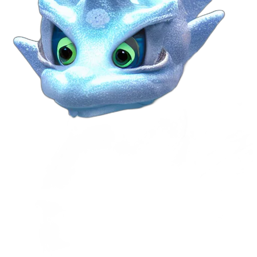 dragon, creature, mask, staff transparent PNG cut-out