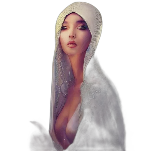 dress, face, hat, jewelry transparent PNG cut-out