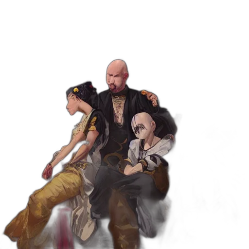 jacket, weapon, staff, concept art transparent PNG cut-out