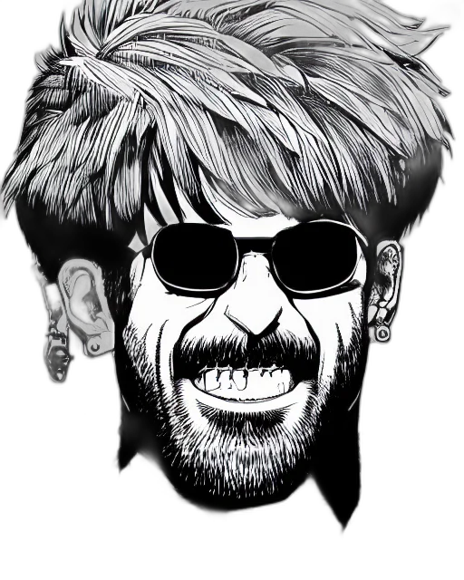 hair, face, mask, cartoon transparent PNG cut-out