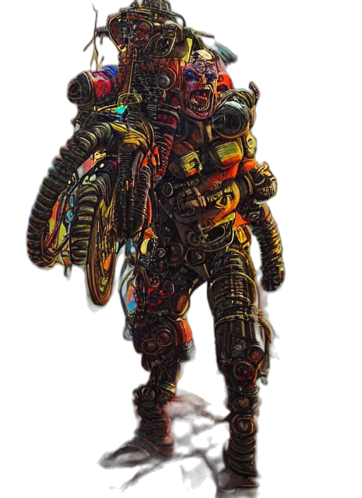 robot, weapon, creature, staff transparent PNG cut-out