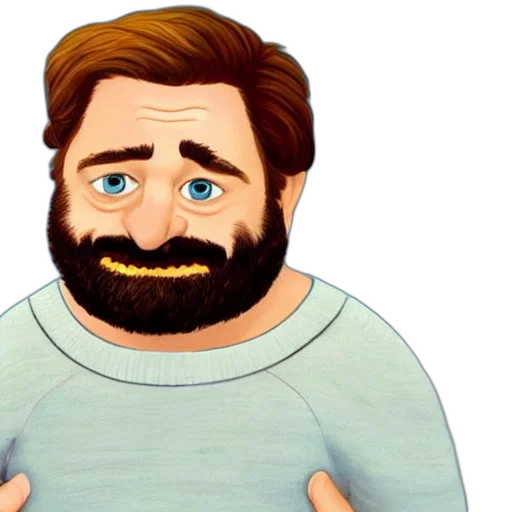 face, cartoon, 3d render, concept art transparent PNG cut-out