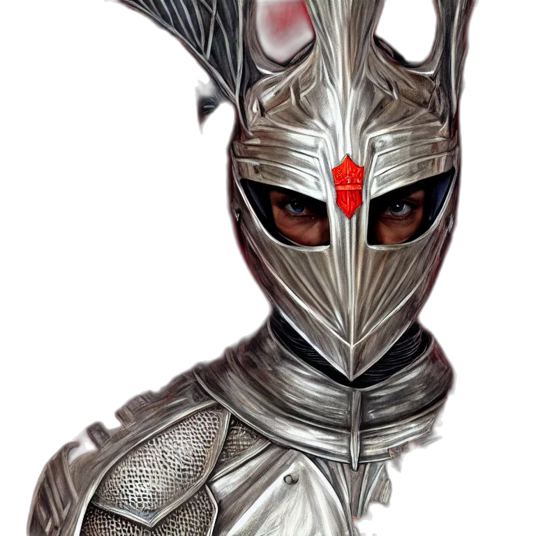 mask, robot, sword, staff transparent PNG cut-out