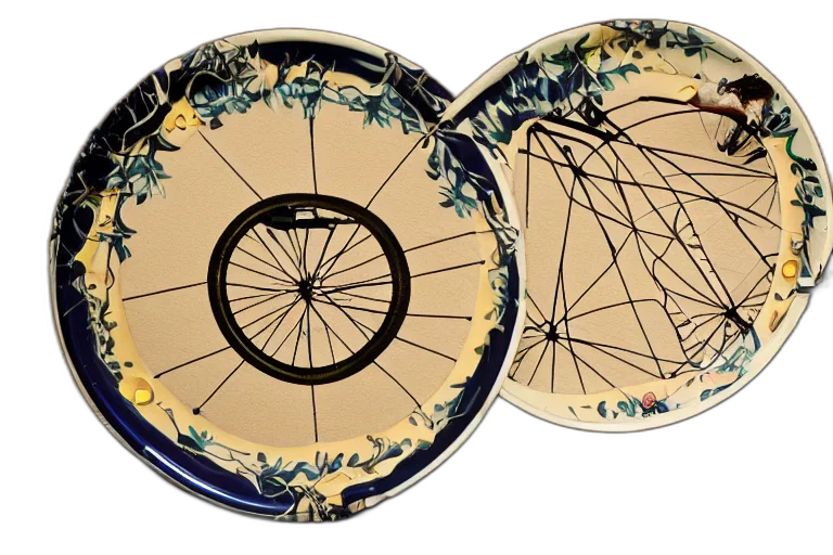 bicyle, pedal, serving, platter transparent PNG cut-out