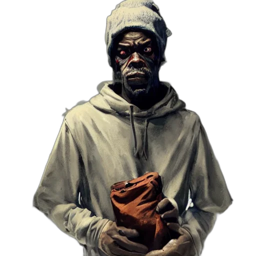mask, jacket, staff, face transparent PNG cut-out