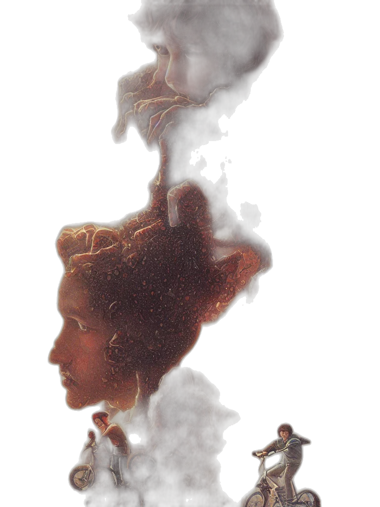 crown, face, mask, hair transparent PNG cut-out