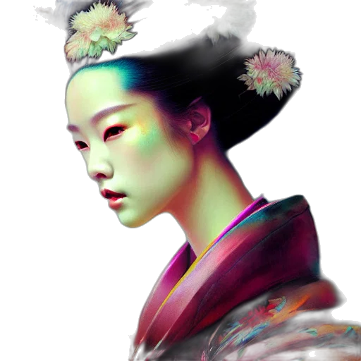 face, mask, crown, flower transparent PNG cut-out