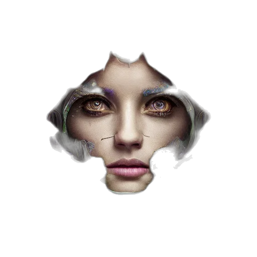 face, mask, crown, creature transparent PNG cut-out