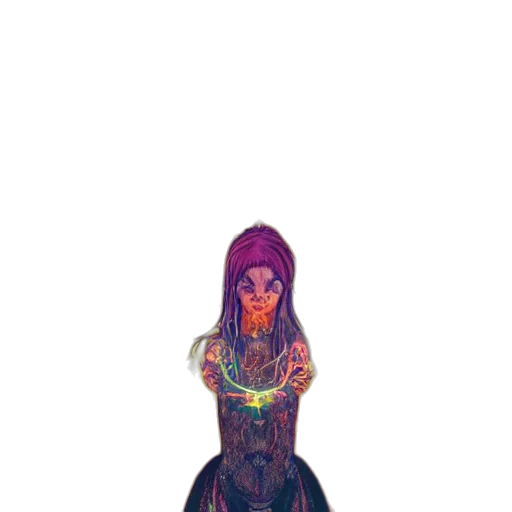 dress, jewelry, staff, mask transparent PNG cut-out