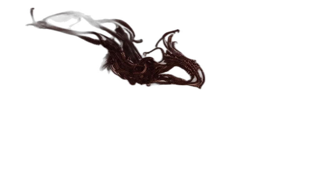 hair, dragon, staff, mask transparent PNG cut-out