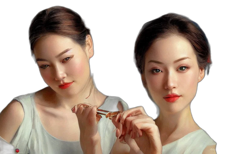 jewelry, photorealistic, oil painting, 3d render transparent PNG cut-out