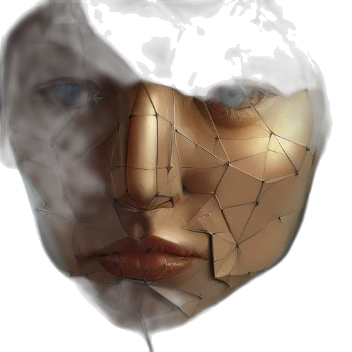 mask, face, jewelry, robot transparent PNG cut-out