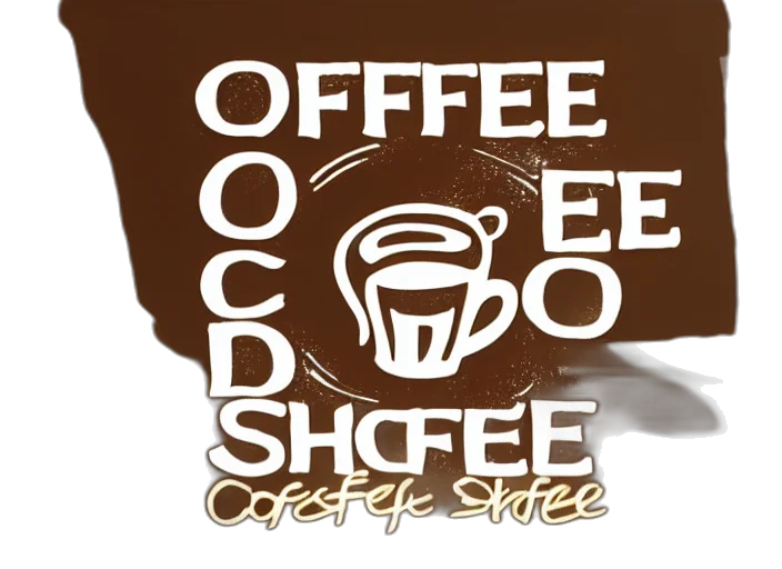 3d render, coffee, shop, logo transparent PNG cut-out