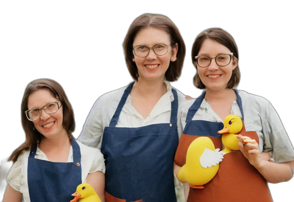 staff, woman, duck, her transparent PNG cut-out