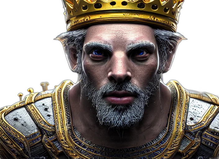 crown, face, photorealistic, fantasy art transparent PNG cut-out