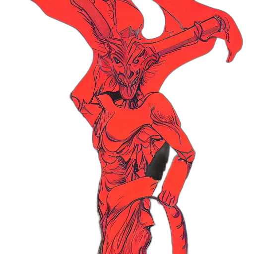 mask, staff, dragon, creature transparent PNG cut-out