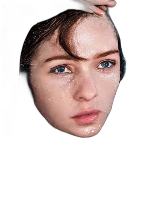 face, mask, hair, hat transparent PNG cut-out