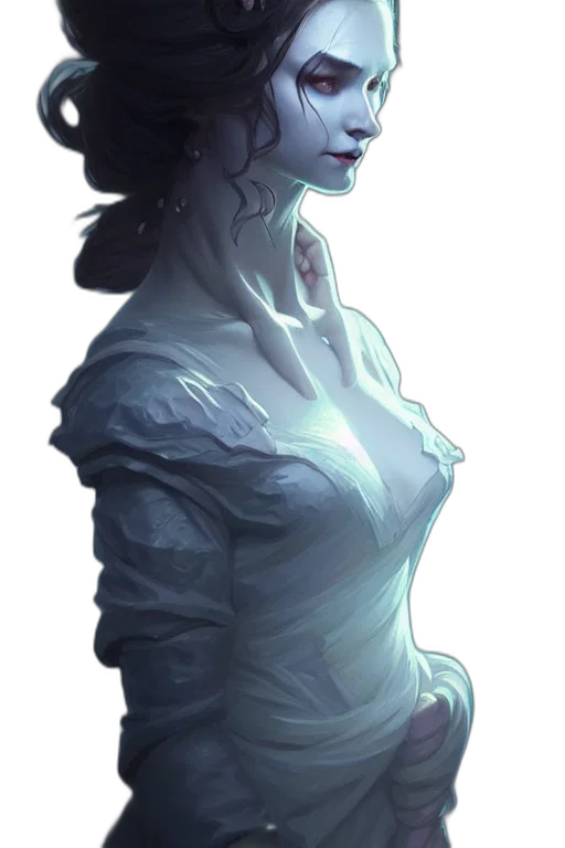 dress, crown, face, staff transparent PNG cut-out