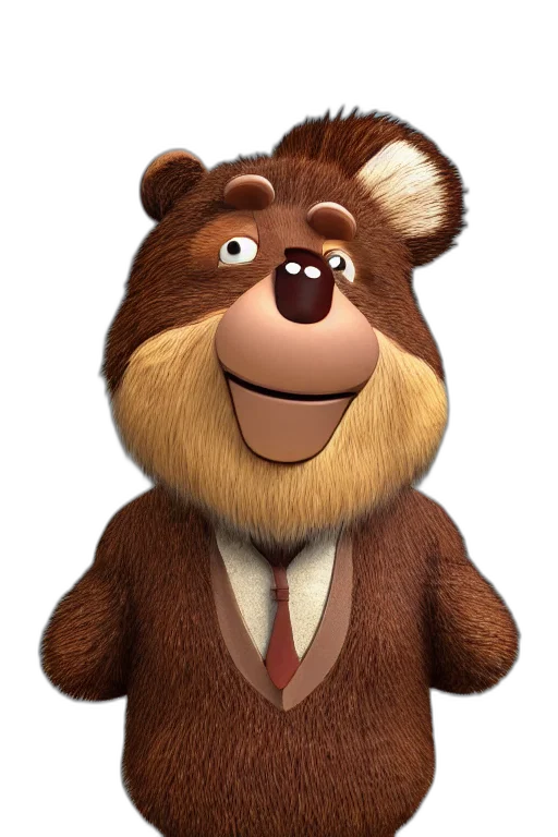 staff, animal, face, 3d render transparent PNG cut-out