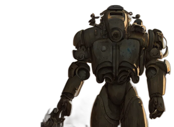 robot, concept art, 3d render, cyberpunk transparent PNG cut-out
