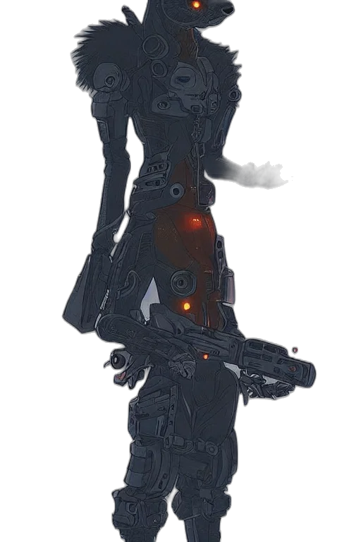 robot, weapon, dress, staff transparent PNG cut-out