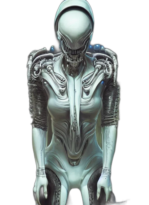 robot, dress, jewelry, face transparent PNG cut-out