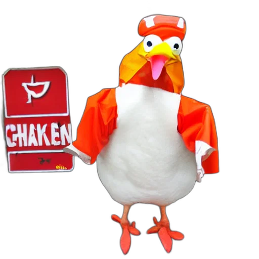 animal, 3d render, concept art, chicken transparent PNG cut-out