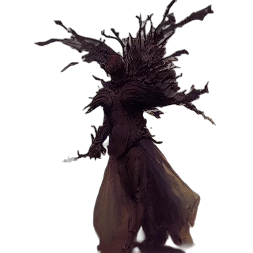 creature, hair, staff, tree transparent PNG cut-out