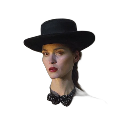 hat, staff, face, jewelry transparent PNG cut-out