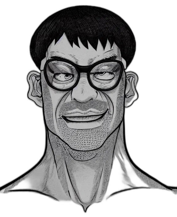 face, staff, cartoon, comic book art transparent PNG cut-out