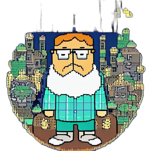 robot, jacket, animal, staff transparent PNG cut-out