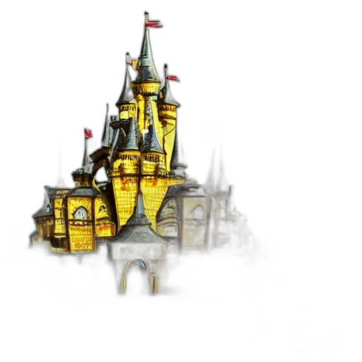crown, building, concept art, 3d render transparent PNG cut-out