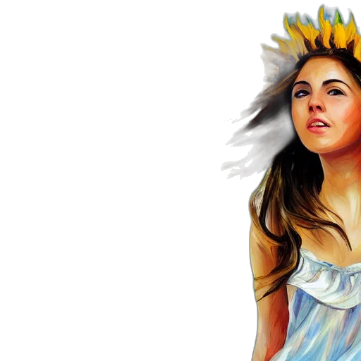 crown, dress, photorealistic, fantasy art transparent PNG cut-out