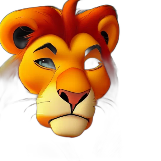animal, crown, mask, 3d render transparent PNG cut-out