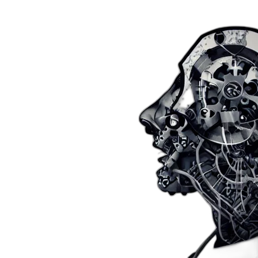robot, mask, face, crown transparent PNG cut-out