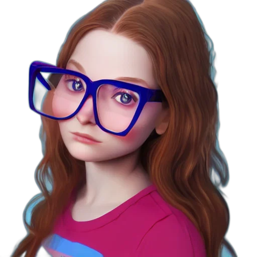 face, cartoon, 3d render, photorealistic transparent PNG cut-out