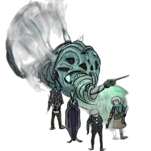 mask, staff, creature, weapon transparent PNG cut-out