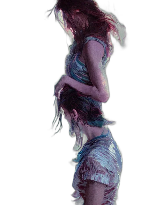 dress, creature, dragon, hair transparent PNG cut-out