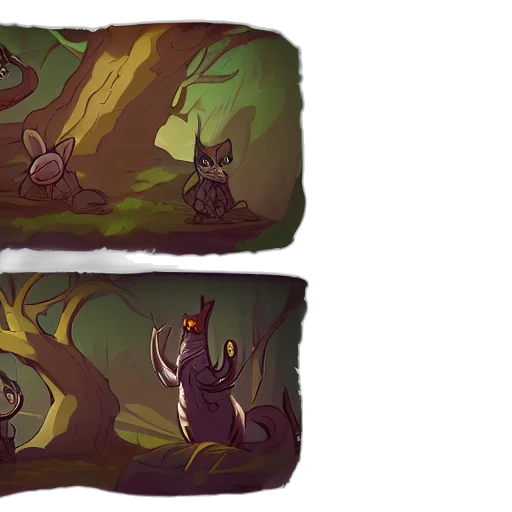 concept art, pixel art, fantasy art, forest transparent PNG cut-out