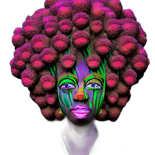 hair, crown, face, mask transparent PNG cut-out