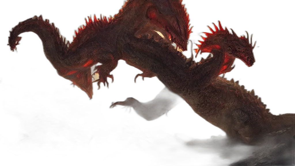 dragon, creature, animal, staff transparent PNG cut-out