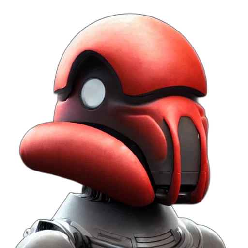 robot, mask, face, 3d render transparent PNG cut-out