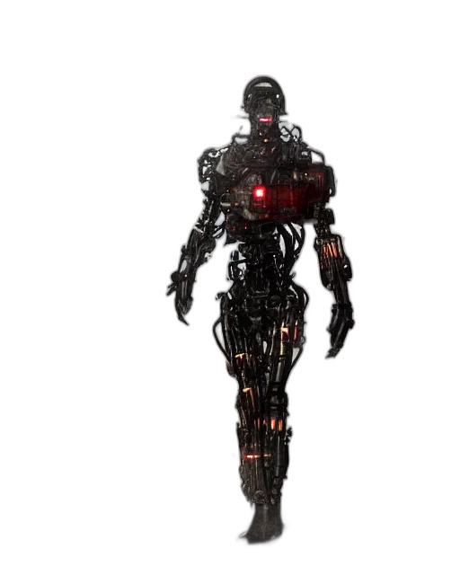 robot, weapon, concept art, cyberpunk transparent PNG cut-out
