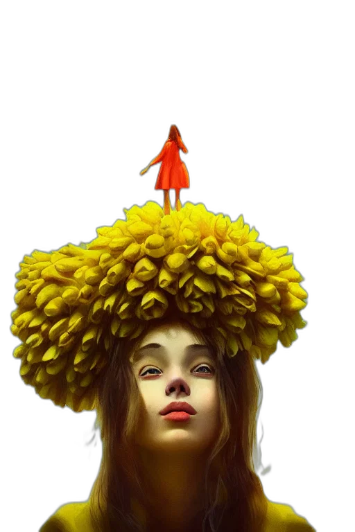 hat, crown, hair, creature transparent PNG cut-out