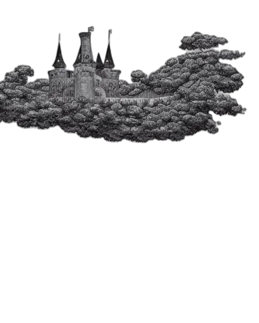 crown, tree, building, sword transparent PNG cut-out