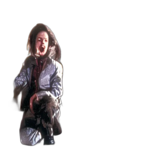 jacket, creature, hair, staff transparent PNG cut-out